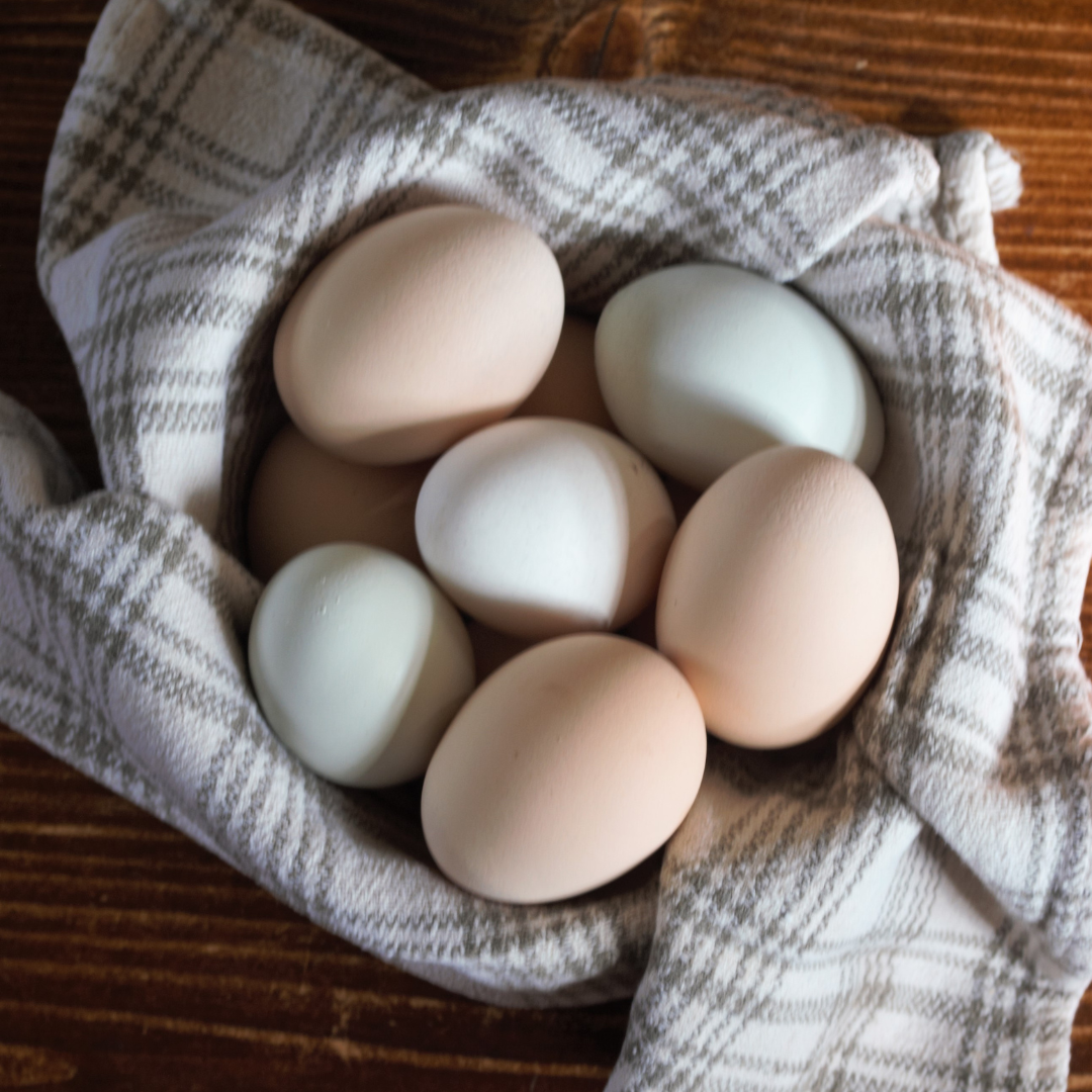 farm fresh hardboiled eggs