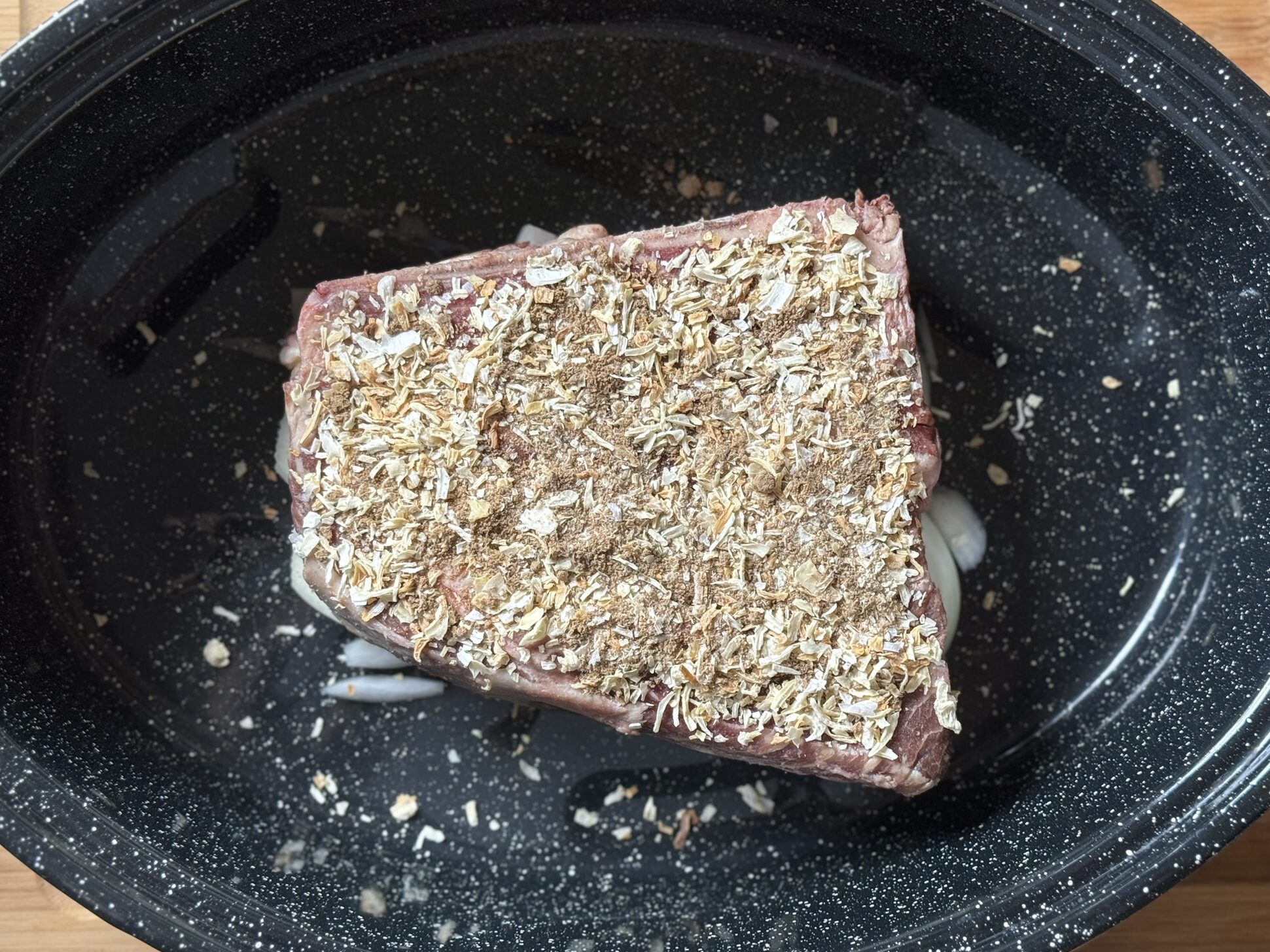 iowa style pot roast ready to cook