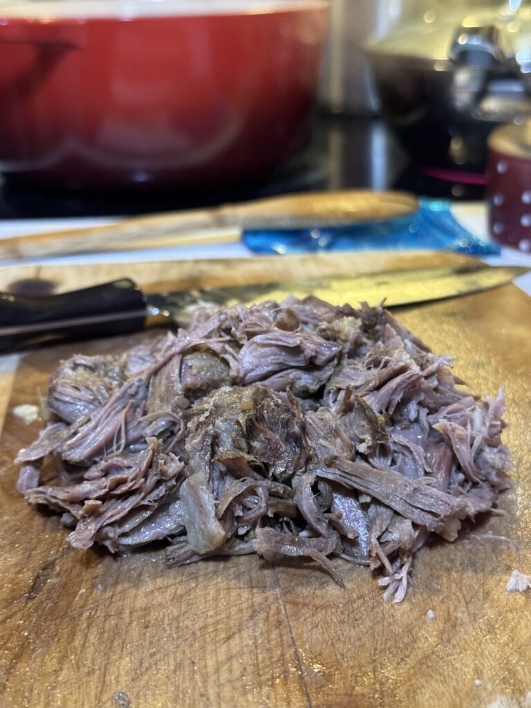 shredded pot roast for beef and noodles recipe