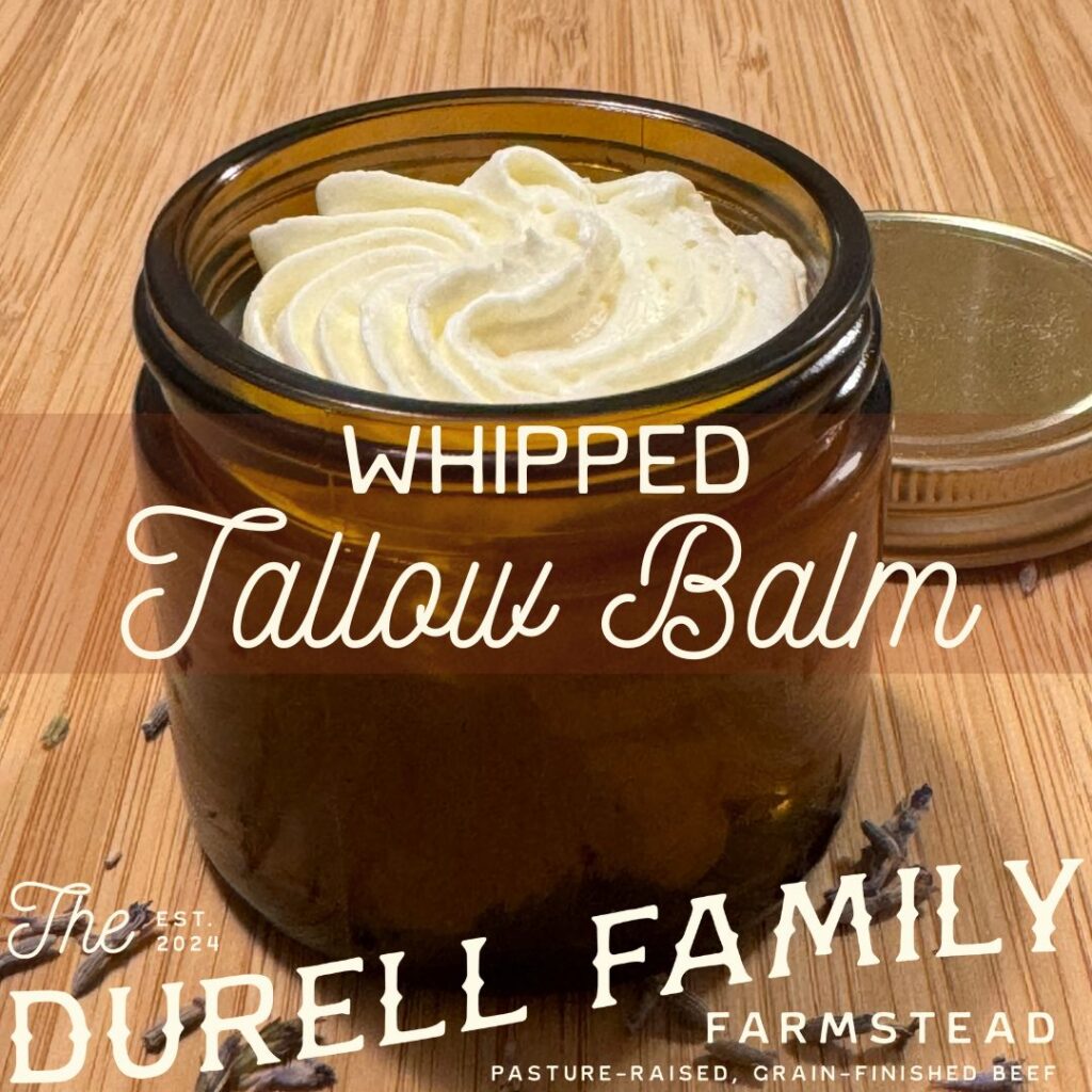 whipped beef tallow from durell family farmstead